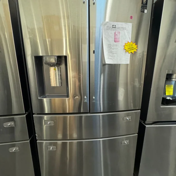 28 cu. ft. Food Showcase 4-Door French Door Refrigerator in Stainless Steel <br><p style="font-size: 20px; color: #A9A9A9;">Model #RF28R7351SR</p>