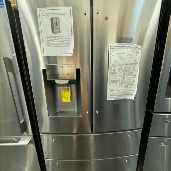 27.8 cu. ft. 4-Door French Door Refrigerator – Stainless Steel <br><p style="font-size: 20px; color: #A9A9A9;">Model #LG LMXS28626S</p>