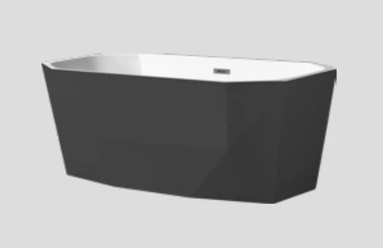 Matte Black Acrylic Bathtub 63" Item no. 330