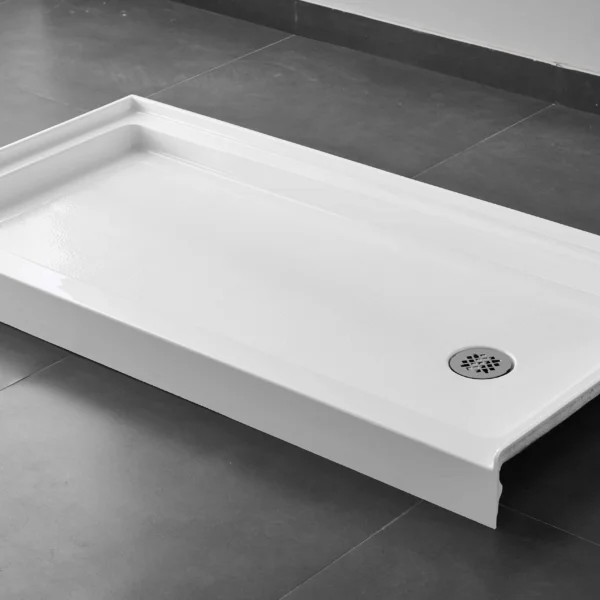 White Acrylic Shower Base 60″ <br>Item no. GS-SB6030 R