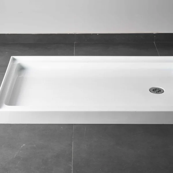 White Acrylic Shower Base 60″ <br>Item no. GS-SB6036 R