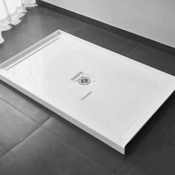 White Acrylic Shower Base 60″ <br>Item no. GS-SP6036F C