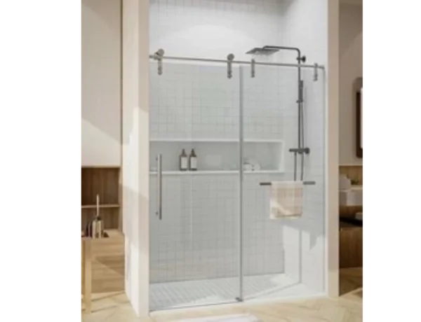 Old Handle Chrome and Brush Shower Door 60" Item no. ASE-210