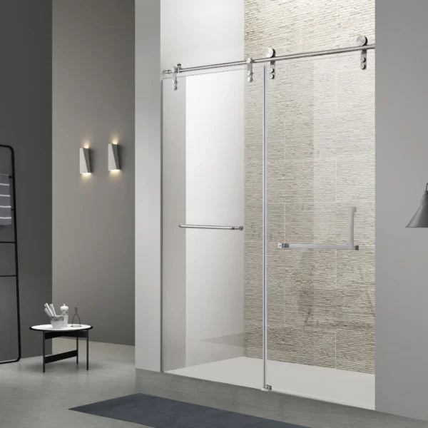 Round Tube Brush & Chrome Shower Door 60" Item no. ASE-210
