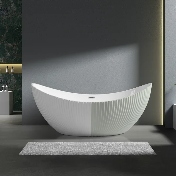 Modern Acrylic Bathtub ASE–C-4300-18 – Half Glossy & Half Colored