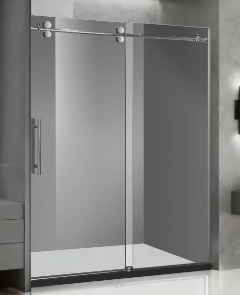 Shower Door 60" ASE-PF-76 Series (Chrome, Black, Nickle)