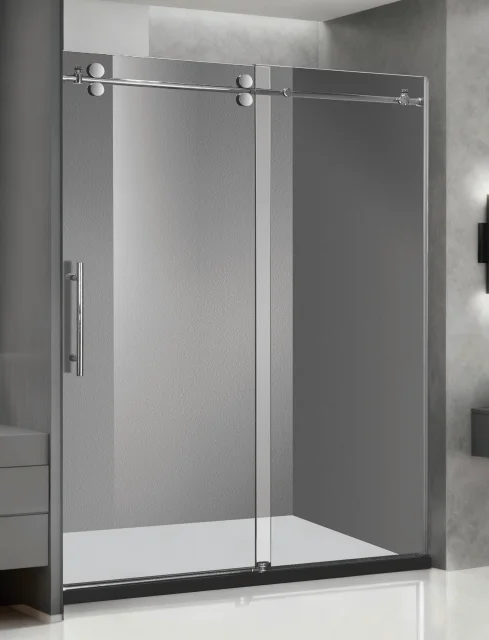 Shower Door 60" ASE-PF-76 Series (Chrome, Black, Nickle)